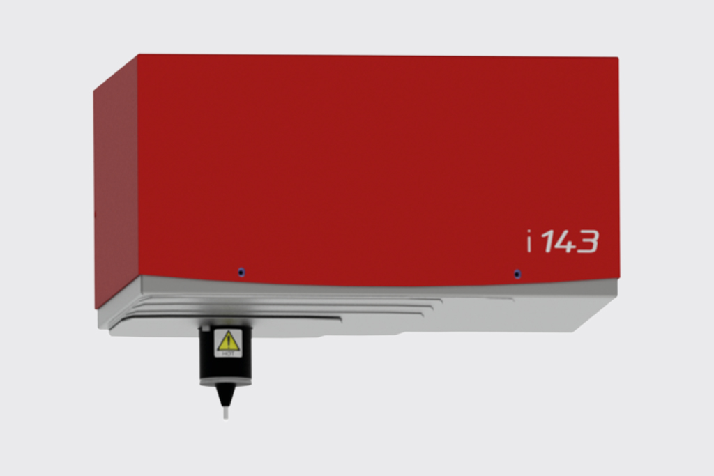 The integrated marking system i143 is a compact dot peen marking head specifically designed for seamless integration into automated production lines