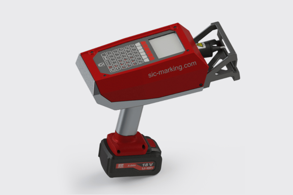 E-Mark is the portable, battery-powered, and fully autonomous marking gun! Thanks to its powerful 18V Lithium Ion rechargeable battery