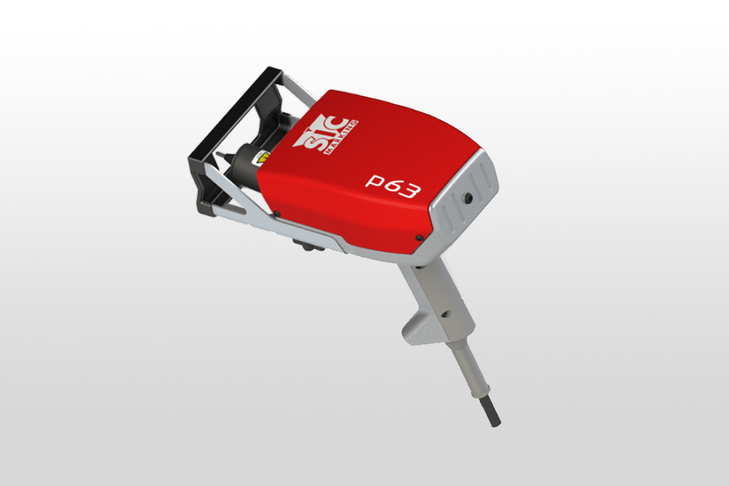 The p63 is a portable, handheld dot peen marker designed for use with the e10 controller.