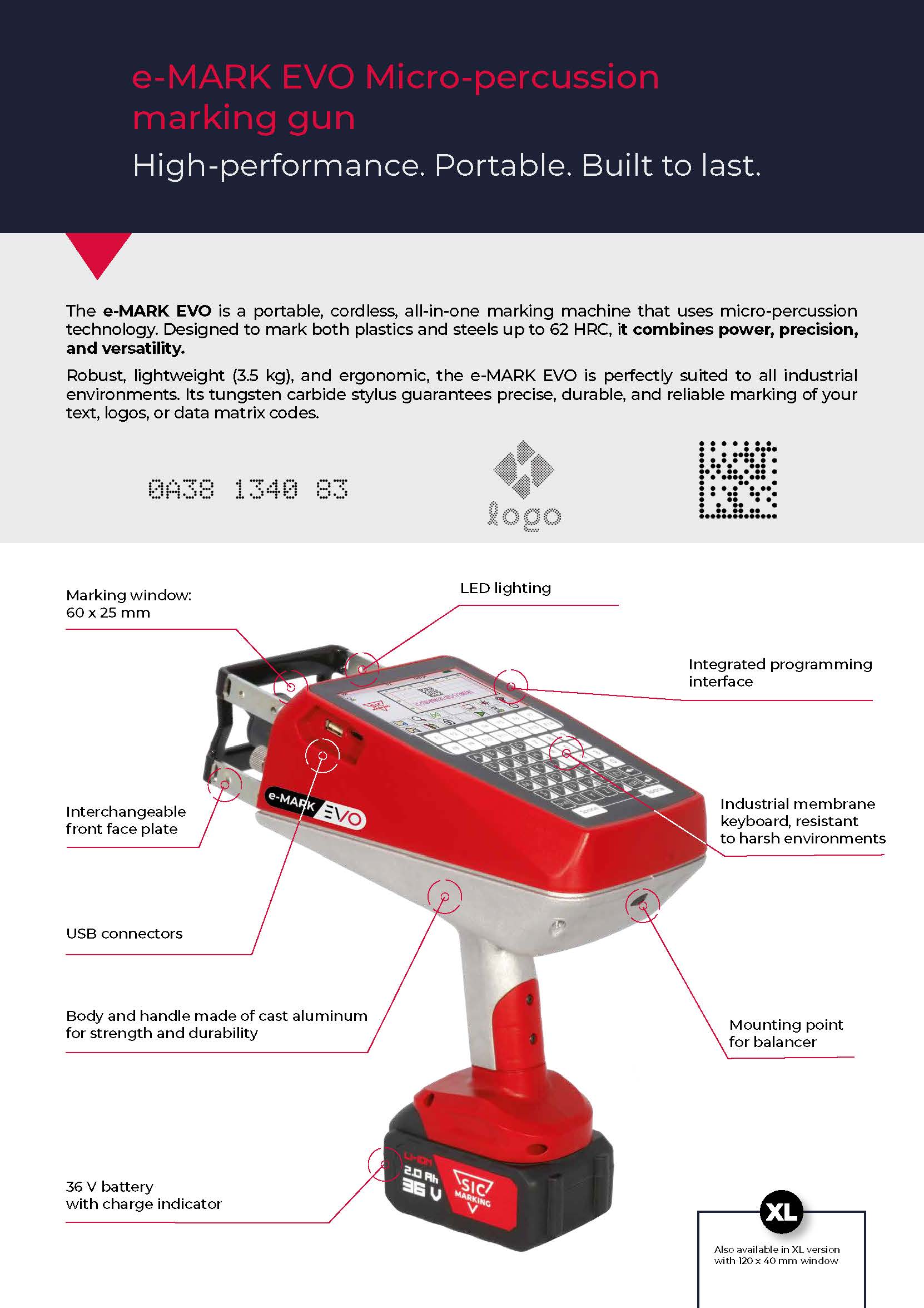 e-MARK EVO Micro-percussion marking gun
